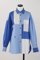 【ナゴンスタンス/nagonstans】のCombi Stripe SH/シャツ 人気、トレンドファッション・服の通販 founy(ファニー) ファッション Fashion レディースファッション WOMEN トップス・カットソー Tops/Tshirt シャツ/ブラウス Shirts/Blouses おすすめ Recommend ストライプ Stripe スリーブ Sleeve ベスト Vest ロング Long 無地 Plain Color thumbnail Water|ID: prp329100004123350 ipo3291000000028142625