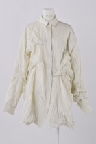 【エンフォルド/ENFOLD】のパステルストライプ Wrinkle タックSH/シャツ 人気、トレンドファッション・服の通販 founy(ファニー) ファッション Fashion レディースファッション Fashion for Women トップス・カットソー Cut & Sew Tops シャツ・ブラウス・オフィスカジュアル Elegant Blouses & Button-Ups アシンメトリー Asymmetrical Style ストライプ Stripe, Striped Pattern スリーブ Sleeve, Long Sleeve / Short Sleeve パステル Pastel, Soft Color ランダム Random, Irregular ロング Long, Long-Length 旅行 Travel thumbnail イエロー|ID: prp329100004123363 ipo3291000000032889687