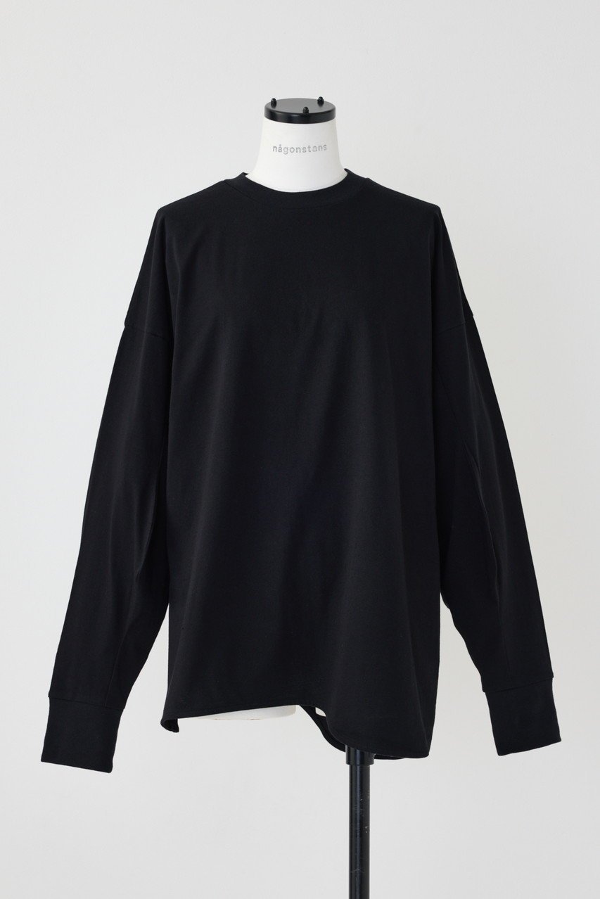 【ナゴンスタンス/nagonstans】のソフト天竺 Curvy ロンT インテリア・キッズ・メンズ・レディースファッション・服の通販 founy(ファニー) 　ファッション　Fashion　レディースファッション　Fashion for Women　トップス・カットソー　Cut & Sew Tops　シャツ・ブラウス・オフィスカジュアル　Elegant Blouses & Button-Ups　ロングTシャツ・Tシャツ　Longline T-Shirts & Tees　カットソー・ベーシックTシャツ　Cut-and-Sewn Tops / Stretch Tees & Basics　おすすめ　Recommended / Our Picks　カーディガン　Cardigan, Knitwear　スリーブ　Sleeve, Long Sleeve / Short Sleeve　ロング　Long, Long-Length　Black|ID: prp329100004123381 ipo3291000000032898989