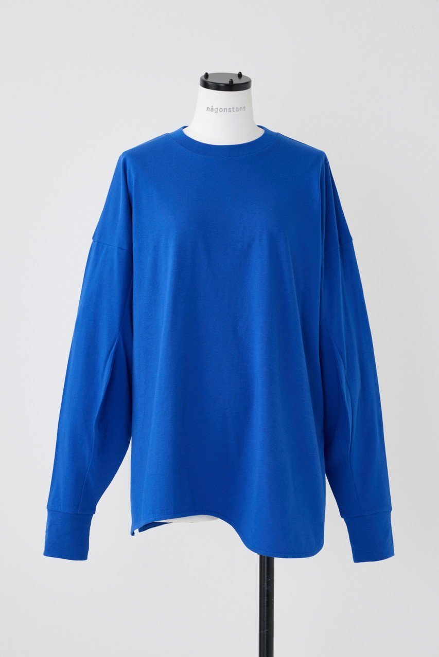 【ナゴンスタンス/nagonstans】のソフト天竺 Curvy ロンT インテリア・キッズ・メンズ・レディースファッション・服の通販 founy(ファニー) 　ファッション　Fashion　レディースファッション　Fashion for Women　トップス・カットソー　Cut & Sew Tops　シャツ・ブラウス・オフィスカジュアル　Elegant Blouses & Button-Ups　ロングTシャツ・Tシャツ　Longline T-Shirts & Tees　カットソー・ベーシックTシャツ　Cut-and-Sewn Tops / Stretch Tees & Basics　おすすめ　Recommended / Our Picks　カーディガン　Cardigan, Knitwear　スリーブ　Sleeve, Long Sleeve / Short Sleeve　ロング　Long, Long-Length　Sky|ID: prp329100004123381 ipo3291000000032898992