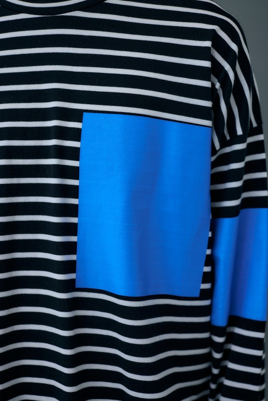 【ナゴンスタンス/nagonstans】のCO Border Over ColorロンT 人気、トレンドファッション・服の通販 founy(ファニー) 　ファッション　Fashion　レディースファッション　WOMEN　トップス・カットソー　Tops/Tshirt　シャツ/ブラウス　Shirts/Blouses　ロング / Tシャツ　T-Shirts　カットソー　Cut and Sewn　スリーブ　Sleeve　プリント　Print　ボーダー　Border　ポケット　Pocket　ラバー　Rubber　ロング　Long　other-6|ID: prp329100004123382 ipo3291000000031408261