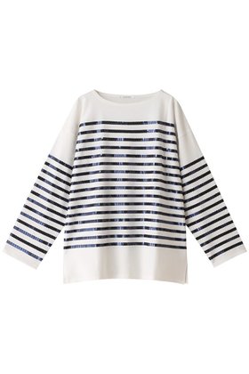 【クチュールドアダム/COUTURE D'ADAM】のシークインバスクシャツ 人気、トレンドファッション・服の通販 founy(ファニー) ファッション Fashion レディースファッション Fashion for Women トップス・カットソー Cut & Sew Tops シャツ・ブラウス・オフィスカジュアル Elegant Blouses & Button-Ups ロングTシャツ・Tシャツ Longline T-Shirts & Tees カットソー・ベーシックTシャツ Cut-and-Sewn Tops / Stretch Tees & Basics スパンコール Sequins, Sequin Embellishment スリーブ Sleeve, Long Sleeve / Short Sleeve バスク Basque, Basque Style ベーシック Basic, Essential ロング Long, Long-Length エレガント 上品 Elegant |ID:prp329100004123394