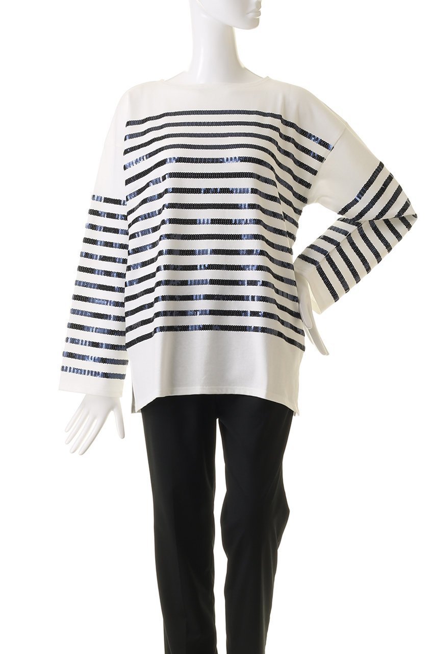 【クチュールドアダム/COUTURE D'ADAM】のシークインバスクシャツ 人気、トレンドファッション・服の通販 founy(ファニー) 　ファッション　Fashion　レディースファッション　Fashion for Women　トップス・カットソー　Cut & Sew Tops　シャツ・ブラウス・オフィスカジュアル　Elegant Blouses & Button-Ups　ロングTシャツ・Tシャツ　Longline T-Shirts & Tees　カットソー・ベーシックTシャツ　Cut-and-Sewn Tops / Stretch Tees & Basics　スパンコール　Sequins, Sequin Embellishment　スリーブ　Sleeve, Long Sleeve / Short Sleeve　バスク　Basque, Basque Style　ベーシック　Basic, Essential　ロング　Long, Long-Length　エレガント 上品　Elegant　other-2|ID: prp329100004123394 ipo3291000000034954327