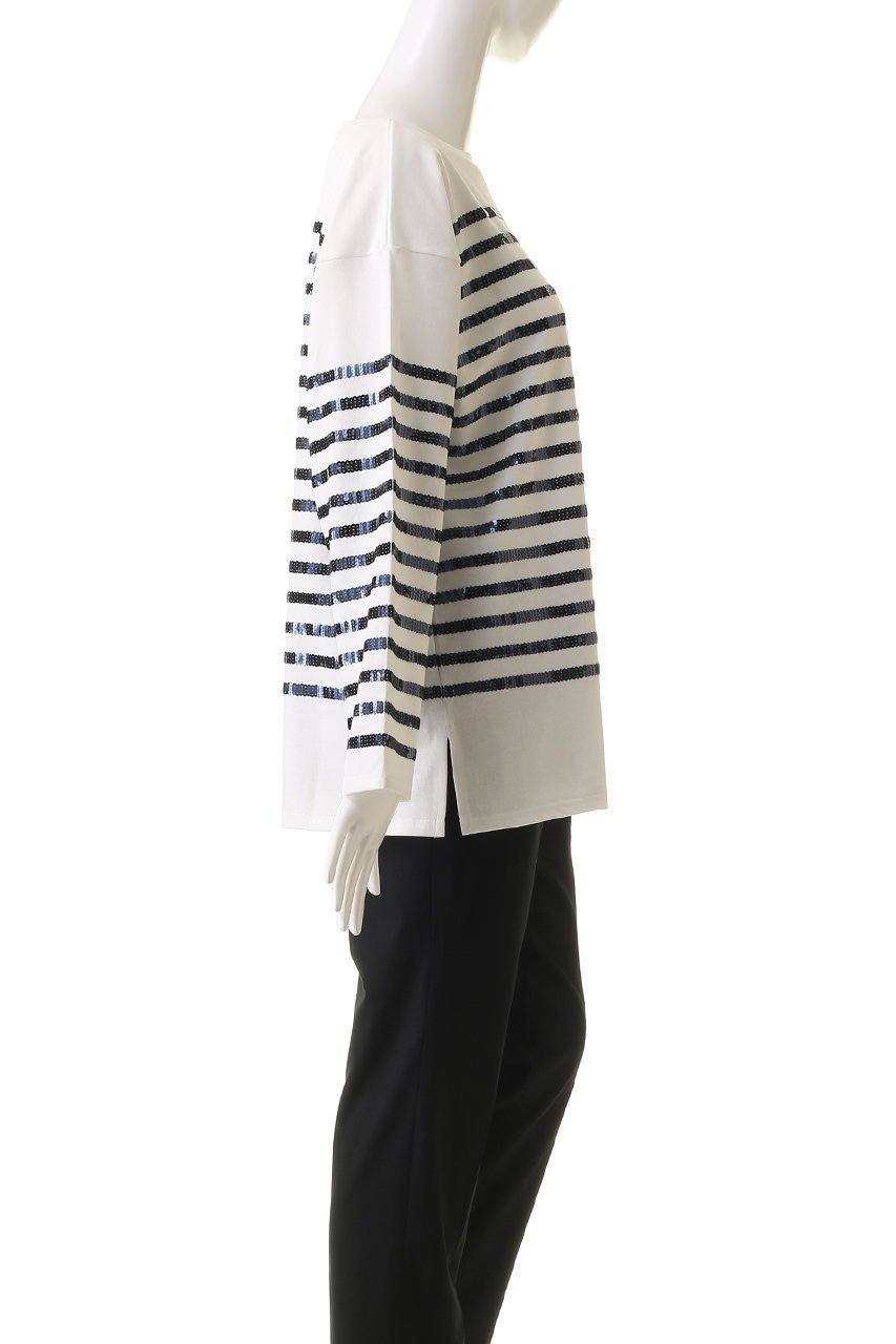 【クチュールドアダム/COUTURE D'ADAM】のシークインバスクシャツ 人気、トレンドファッション・服の通販 founy(ファニー) 　ファッション　Fashion　レディースファッション　Fashion for Women　トップス・カットソー　Cut & Sew Tops　シャツ・ブラウス・オフィスカジュアル　Elegant Blouses & Button-Ups　ロングTシャツ・Tシャツ　Longline T-Shirts & Tees　カットソー・ベーシックTシャツ　Cut-and-Sewn Tops / Stretch Tees & Basics　スパンコール　Sequins, Sequin Embellishment　スリーブ　Sleeve, Long Sleeve / Short Sleeve　バスク　Basque, Basque Style　ベーシック　Basic, Essential　ロング　Long, Long-Length　エレガント 上品　Elegant　other-3|ID: prp329100004123394 ipo3291000000034954328