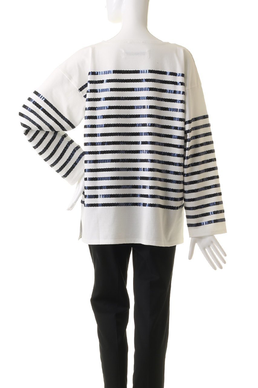 【クチュールドアダム/COUTURE D'ADAM】のシークインバスクシャツ 人気、トレンドファッション・服の通販 founy(ファニー) 　ファッション　Fashion　レディースファッション　Fashion for Women　トップス・カットソー　Cut & Sew Tops　シャツ・ブラウス・オフィスカジュアル　Elegant Blouses & Button-Ups　ロングTシャツ・Tシャツ　Longline T-Shirts & Tees　カットソー・ベーシックTシャツ　Cut-and-Sewn Tops / Stretch Tees & Basics　スパンコール　Sequins, Sequin Embellishment　スリーブ　Sleeve, Long Sleeve / Short Sleeve　バスク　Basque, Basque Style　ベーシック　Basic, Essential　ロング　Long, Long-Length　エレガント 上品　Elegant　other-4|ID: prp329100004123394 ipo3291000000034954329