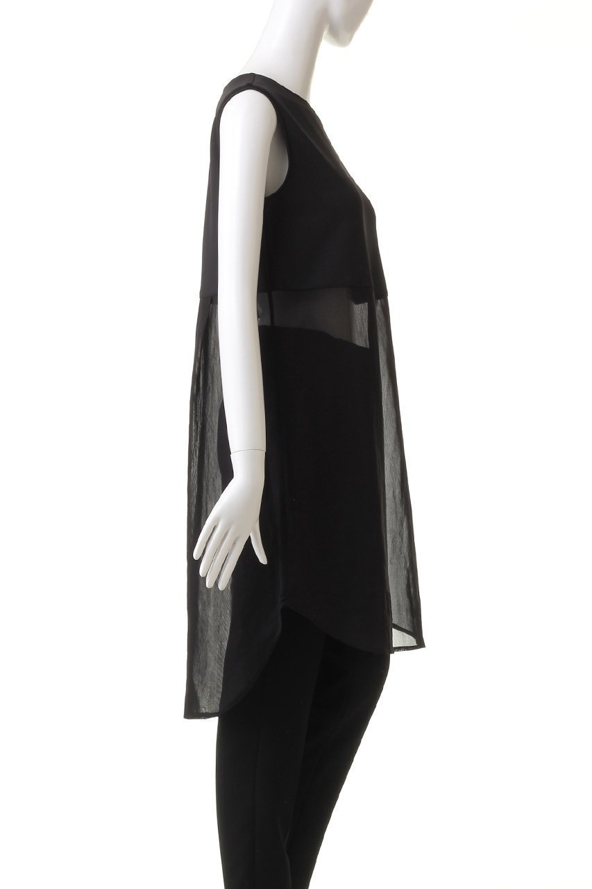 【ル フィル/LE PHIL】のシアーコンビインナーブラウス 人気、トレンドファッション・服の通販 founy(ファニー) 　ファッション　Fashion　レディースファッション　Fashion for Women　トップス・カットソー　Cut & Sew Tops　キャミソール&ノースリーブ　Camisoles & Sleeveless Tops　シャツ・ブラウス・オフィスカジュアル　Elegant Blouses & Button-Ups　インナー　Innerwear　スウェット / スエット　Sweatshirt, Sweatwear　ドッキング　Docking, Mixed Material　ノースリーブ　Sleeveless, No-Sleeve　other-3|ID: prp329100004124639 ipo3291000000032901416