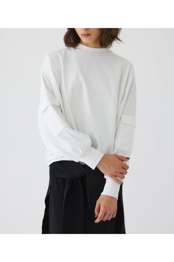 【リムアーク/RIM.ARK】のMiddle neck cotton L/T/ロングTシャツ インテリア・キッズ・メンズ・レディースファッション・服の通販 founy(ファニー) https://founy.com/ ファッション Fashion レディースファッション WOMEN トップス・カットソー Tops/Tshirt シャツ/ブラウス Shirts/Blouses ロング / Tシャツ T-Shirts カットソー Cut and Sewn カットソー Cut And Sew シンプル Simple スリーブ Sleeve バランス Balance フラップ Flap ポケット Pocket ミドル Middle モダン Modern ロング Long |ID: prp329100004124695 ipo3291000000028162171