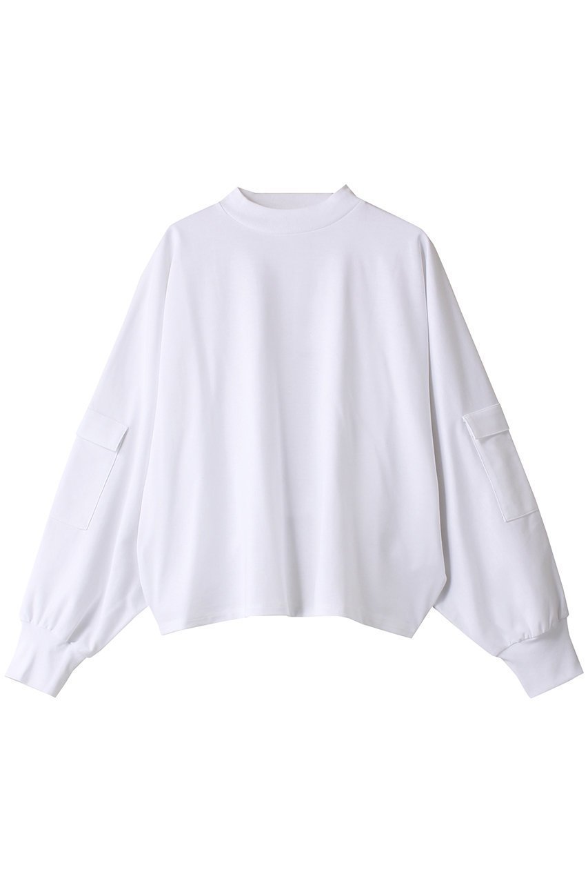 【リムアーク/RIM.ARK】のMiddle neck cotton L/T/ロングTシャツ 人気、トレンドファッション・服の通販 founy(ファニー) 　ファッション　Fashion　レディースファッション　WOMEN　トップス・カットソー　Tops/Tshirt　シャツ/ブラウス　Shirts/Blouses　ロング / Tシャツ　T-Shirts　カットソー　Cut and Sewn　カットソー　Cut And Sew　シンプル　Simple　スリーブ　Sleeve　バランス　Balance　フラップ　Flap　ポケット　Pocket　ミドル　Middle　モダン　Modern　ロング　Long　 other-1|ID: prp329100004124695 ipo3291000000032376857