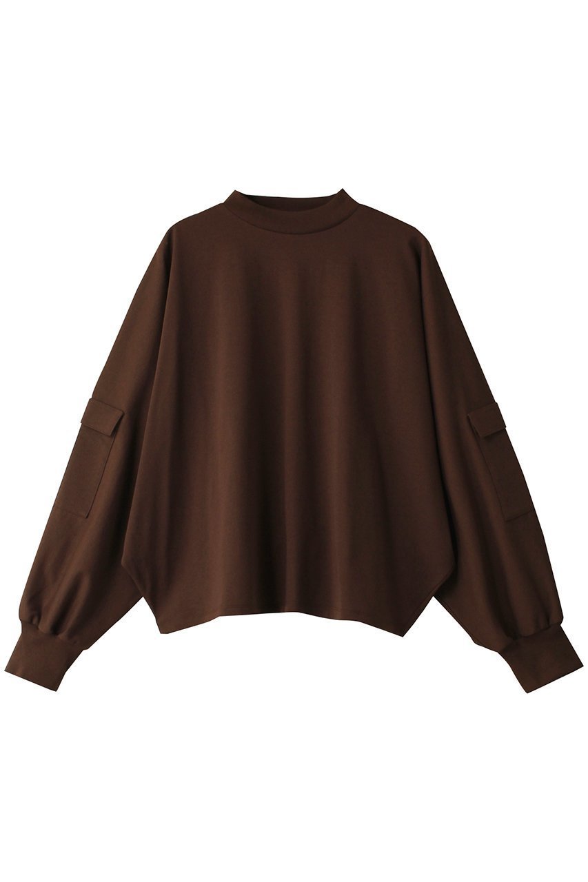 【リムアーク/RIM.ARK】のMiddle neck cotton L/T/ロングTシャツ インテリア・キッズ・メンズ・レディースファッション・服の通販 founy(ファニー) 　ファッション　Fashion　レディースファッション　WOMEN　トップス・カットソー　Tops/Tshirt　シャツ/ブラウス　Shirts/Blouses　ロング / Tシャツ　T-Shirts　カットソー　Cut and Sewn　カットソー　Cut And Sew　シンプル　Simple　スリーブ　Sleeve　バランス　Balance　フラップ　Flap　ポケット　Pocket　ミドル　Middle　モダン　Modern　ロング　Long　ブラウン|ID: prp329100004124695 ipo3291000000032376864