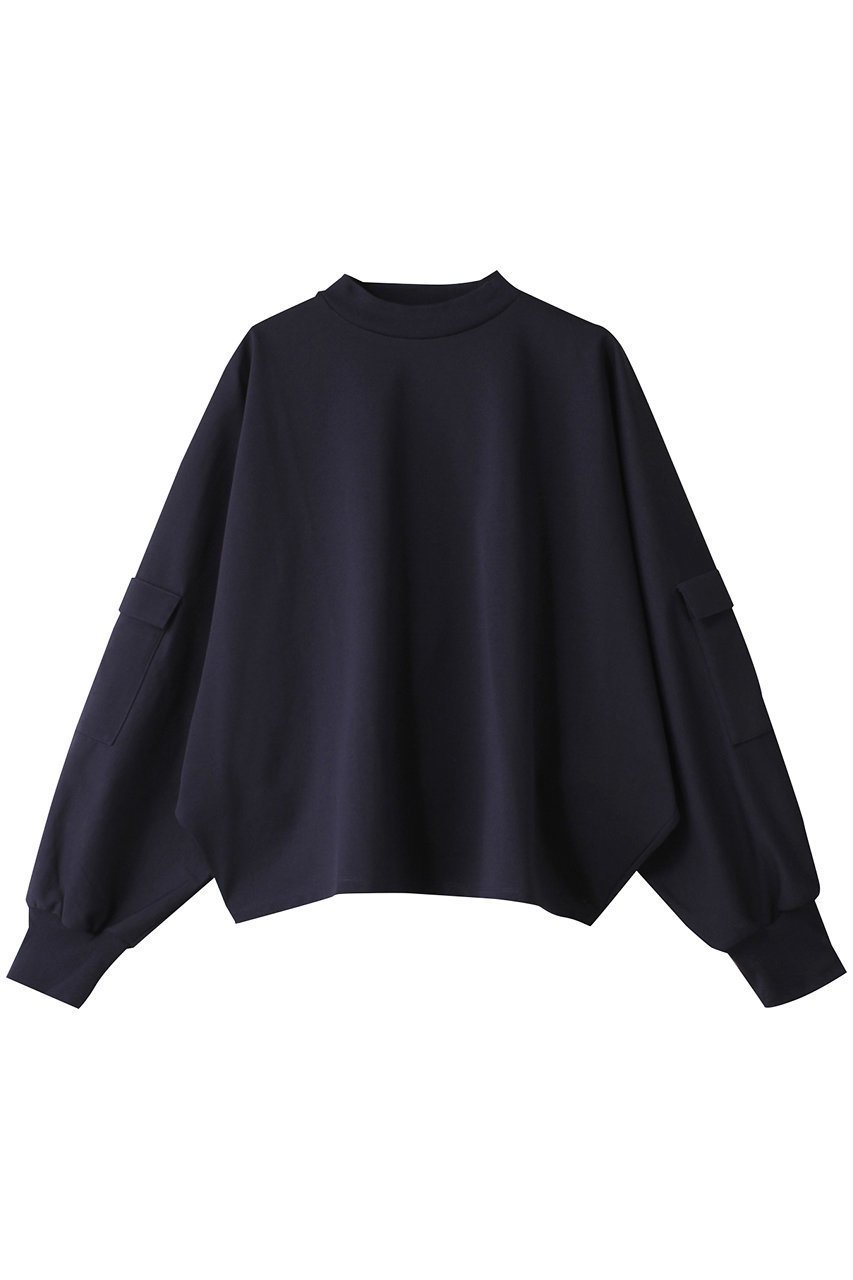 【リムアーク/RIM.ARK】のMiddle neck cotton L/T/ロングTシャツ インテリア・キッズ・メンズ・レディースファッション・服の通販 founy(ファニー) 　ファッション　Fashion　レディースファッション　WOMEN　トップス・カットソー　Tops/Tshirt　シャツ/ブラウス　Shirts/Blouses　ロング / Tシャツ　T-Shirts　カットソー　Cut and Sewn　カットソー　Cut And Sew　シンプル　Simple　スリーブ　Sleeve　バランス　Balance　フラップ　Flap　ポケット　Pocket　ミドル　Middle　モダン　Modern　ロング　Long　ネイビー|ID: prp329100004124695 ipo3291000000032376865