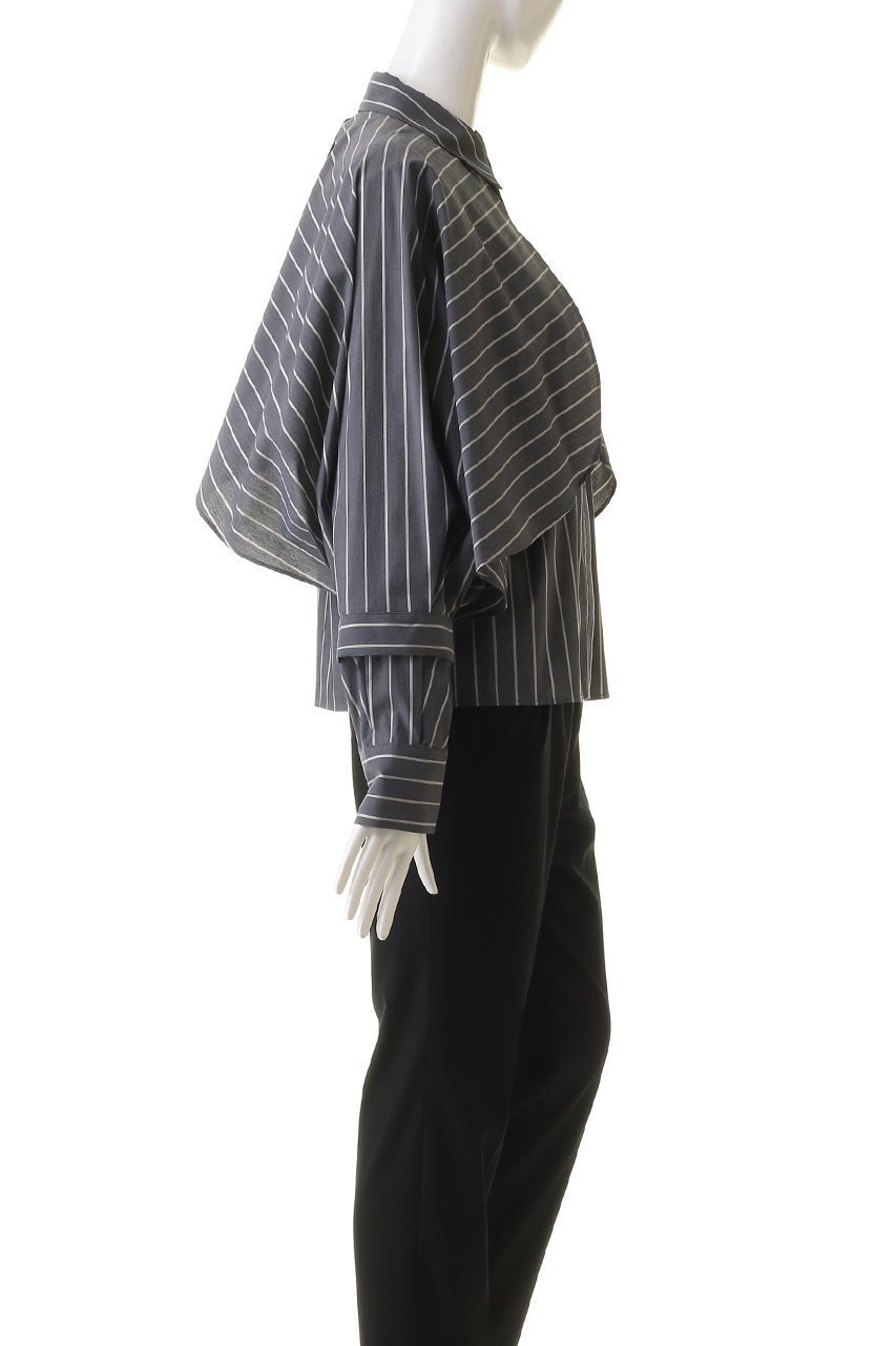 【リムアーク/RIM.ARK】のCovered sleeves SH/シャツ 人気、トレンドファッション・服の通販 founy(ファニー) 　ファッション　Fashion　レディースファッション　Fashion for Women　トップス・カットソー　Cut & Sew Tops　シャツ・ブラウス・オフィスカジュアル　Elegant Blouses & Button-Ups　おすすめ　Recommended / Our Picks　ストライプ　Stripe, Striped Pattern　スリーブ　Sleeve, Long Sleeve / Short Sleeve　ドッキング　Docking, Mixed Material　ノースリーブ　Sleeveless, No-Sleeve　マニッシュ　Mannish, Boyish　ロング　Long, Long-Length　other-3|ID: prp329100004124696 ipo3291000000032881491