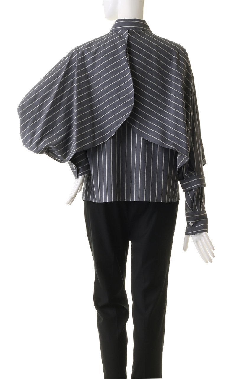 【リムアーク/RIM.ARK】のCovered sleeves SH/シャツ 人気、トレンドファッション・服の通販 founy(ファニー) 　ファッション　Fashion　レディースファッション　Fashion for Women　トップス・カットソー　Cut & Sew Tops　シャツ・ブラウス・オフィスカジュアル　Elegant Blouses & Button-Ups　おすすめ　Recommended / Our Picks　ストライプ　Stripe, Striped Pattern　スリーブ　Sleeve, Long Sleeve / Short Sleeve　ドッキング　Docking, Mixed Material　ノースリーブ　Sleeveless, No-Sleeve　マニッシュ　Mannish, Boyish　ロング　Long, Long-Length　other-4|ID: prp329100004124696 ipo3291000000032881498