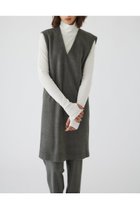 【リムアーク/RIM.ARK】のSoft felt long vest/ベスト グレー|ID:prp329100004124697