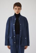 【リムアーク/RIM.ARK】のSoft felt oversized JK/ジャケット 人気、トレンドファッション・服の通販 founy(ファニー) ファッション Fashion レディースファッション Fashion for Women アウター Coat / Outerwear Collection レディースジャケット・軽アウター Jackets ジャケット Jacket, Outerwear スタイリッシュ Stylish, Fashionable ドット Polka Dot, Dot Pattern フラット Flat, Flat Shoes エレガント 上品 Elegant thumbnail ブルー|ID: prp329100004124698 ipo3291000000034969826