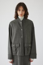 【リムアーク/RIM.ARK】のSoft felt oversized JK/ジャケット 人気、トレンドファッション・服の通販 founy(ファニー) ファッション Fashion レディースファッション Fashion for Women アウター Coat / Outerwear Collection レディースジャケット・軽アウター Jackets ジャケット Jacket, Outerwear スタイリッシュ Stylish, Fashionable ドット Polka Dot, Dot Pattern フラット Flat, Flat Shoes エレガント 上品 Elegant thumbnail グレー|ID: prp329100004124698 ipo3291000000034969831