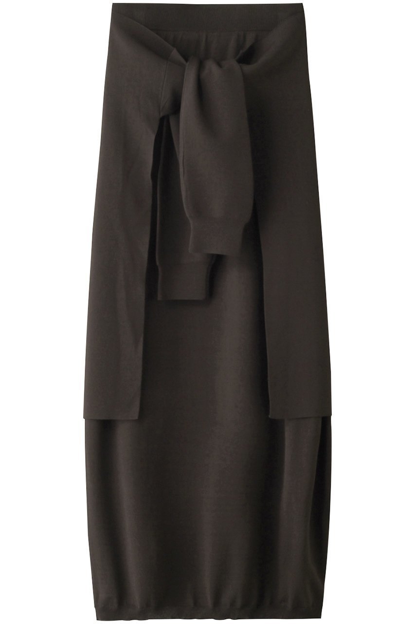 【リムアーク/RIM.ARK】のKnit wrapped SK/スカート インテリア・キッズ・メンズ・レディースファッション・服の通販 founy(ファニー) 　ファッション　Fashion　レディースファッション　Fashion for Women　スカート　Skirts　ロングスカート　Long Skirts / Maxi & Midi Skirts　ロング　Long, Long-Length　ダークブラウン|ID: prp329100004124699 ipo3291000000034970722