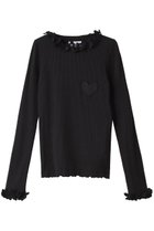 【ミュベール/MUVEIL】のハートパッチレーストップス 人気、トレンドファッション・服の通販 founy(ファニー) ファッション Fashion レディースファッション WOMEN トップス・カットソー Tops/Tshirt シャツ/ブラウス Shirts/Blouses ロング / Tシャツ T-Shirts カットソー Cut and Sewn アクリル Acrylic スリーブ Sleeve パッチ Patch フィット Fit フラワー Flower レース Race ロング Long 定番 Standard thumbnail ブラック|ID: prp329100004124712 ipo3291000000028162226