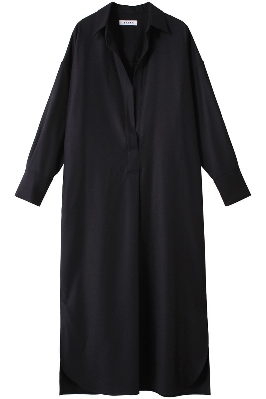 【サクラ/SACRA】のカシミヤロイヤルフラノシャツワンピース 人気、トレンドファッション・服の通販 founy(ファニー) 　ファッション　Fashion　レディースファッション　Fashion for Women　ワンピース　Dresses　シャツワンピース / 1枚で着映えコーデ　Shirt Dresses　チュニック　Tunic Tops & Dresses　インナー　Innerwear　スキッパー　Skipper, Open Collar　チュニック　Tunic, Long Top　フロント　Front, Front Design　ヨーク　Yoke, Yoke Design　ロング　Long, Long-Length　 other-1|ID: prp329100004124735 ipo3291000000032891040