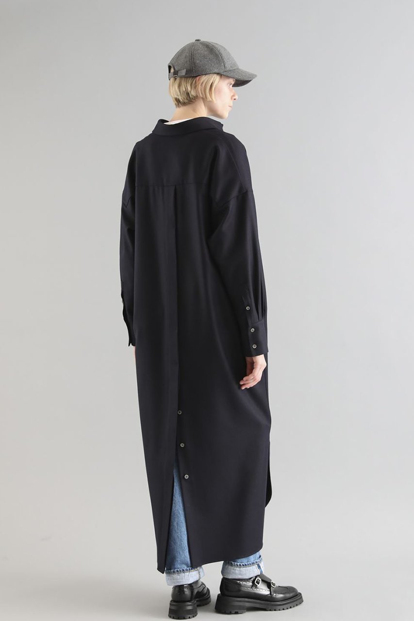 【サクラ/SACRA】のカシミヤロイヤルフラノシャツワンピース 人気、トレンドファッション・服の通販 founy(ファニー) 　ファッション　Fashion　レディースファッション　Fashion for Women　ワンピース　Dresses　シャツワンピース / 1枚で着映えコーデ　Shirt Dresses　チュニック　Tunic Tops & Dresses　インナー　Innerwear　スキッパー　Skipper, Open Collar　チュニック　Tunic, Long Top　フロント　Front, Front Design　ヨーク　Yoke, Yoke Design　ロング　Long, Long-Length　other-6|ID: prp329100004124735 ipo3291000000032891060