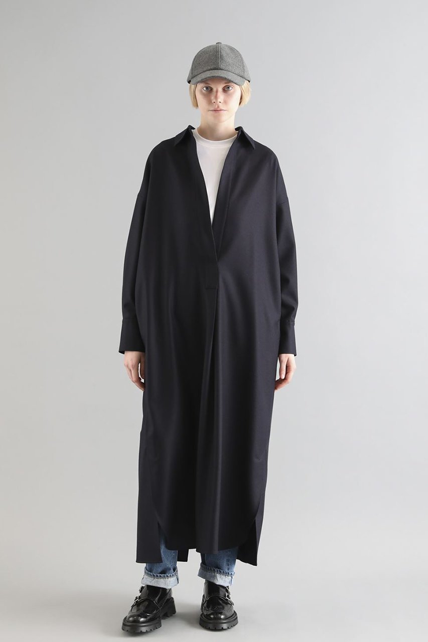 【サクラ/SACRA】のカシミヤロイヤルフラノシャツワンピース 人気、トレンドファッション・服の通販 founy(ファニー) 　ファッション　Fashion　レディースファッション　Fashion for Women　ワンピース　Dresses　シャツワンピース / 1枚で着映えコーデ　Shirt Dresses　チュニック　Tunic Tops & Dresses　インナー　Innerwear　スキッパー　Skipper, Open Collar　チュニック　Tunic, Long Top　フロント　Front, Front Design　ヨーク　Yoke, Yoke Design　ロング　Long, Long-Length　other-7|ID: prp329100004124735 ipo3291000000032891064