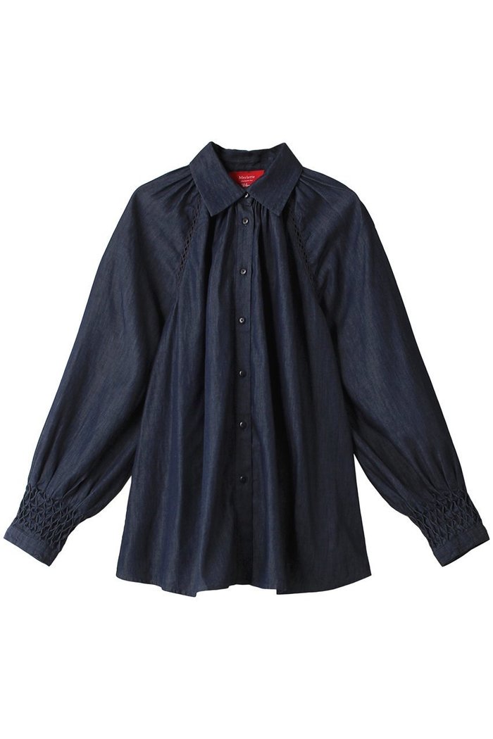 【ロンハーマン/Ron Herman】の【Merlette】【Ron Herman 15th限定】Tiana Smocked Denim インテリア・キッズ・メンズ・レディースファッション・服の通販 founy(ファニー) https://founy.com/ ファッション Fashion レディースファッション WOMEN トップス・カットソー Tops/Tshirt シャツ/ブラウス Shirts/Blouses ギャザー Gather スリーブ Sleeve デニム Denim トリミング Trimming ボトム Bottom レース Race ロング Long 別注 Special Order |ID: prp329100004126593 ipo3291000000028182672