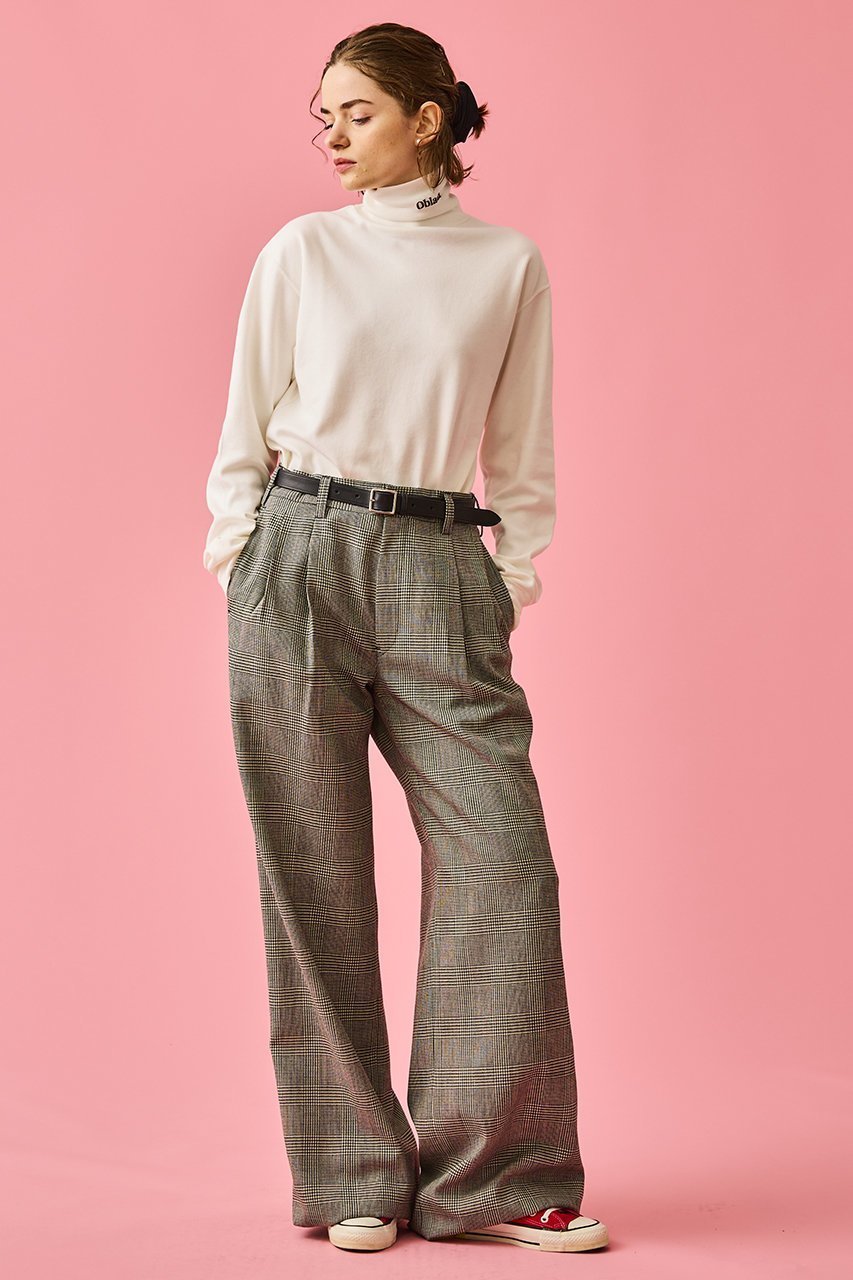 【オブラダ/Oblada】のOFFICER BUGGY チェックパンツ 人気、トレンドファッション・服の通販 founy(ファニー) 　ファッション　Fashion　レディースファッション　WOMEN　パンツ　Pants　おすすめ　Recommend　ジャケット　Jacket　セットアップ　Set Up　チェック　Check　マニッシュ　Mannish　ワイド　Wide　other-6|ID: prp329100004126610 ipo3291000000031407070