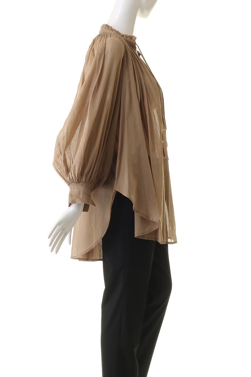 【プレインピープル/PLAIN PEOPLE】の【The fabric of Freedom】コットンボイルブラウス 人気、トレンドファッション・服の通販 founy(ファニー) 　ファッション　Fashion　レディースファッション　Fashion for Women　トップス・カットソー　Cut & Sew Tops　シャツ・ブラウス・オフィスカジュアル　Elegant Blouses & Button-Ups　エアリー　Airy Texture　ギャザー　Gathered, Ruffled　スリーブ　Sleeve, Long Sleeve / Short Sleeve　デニム　Denim, Jeans Material　ロング　Long, Long-Length　other-3|ID: prp329100004126627 ipo3291000000032901631