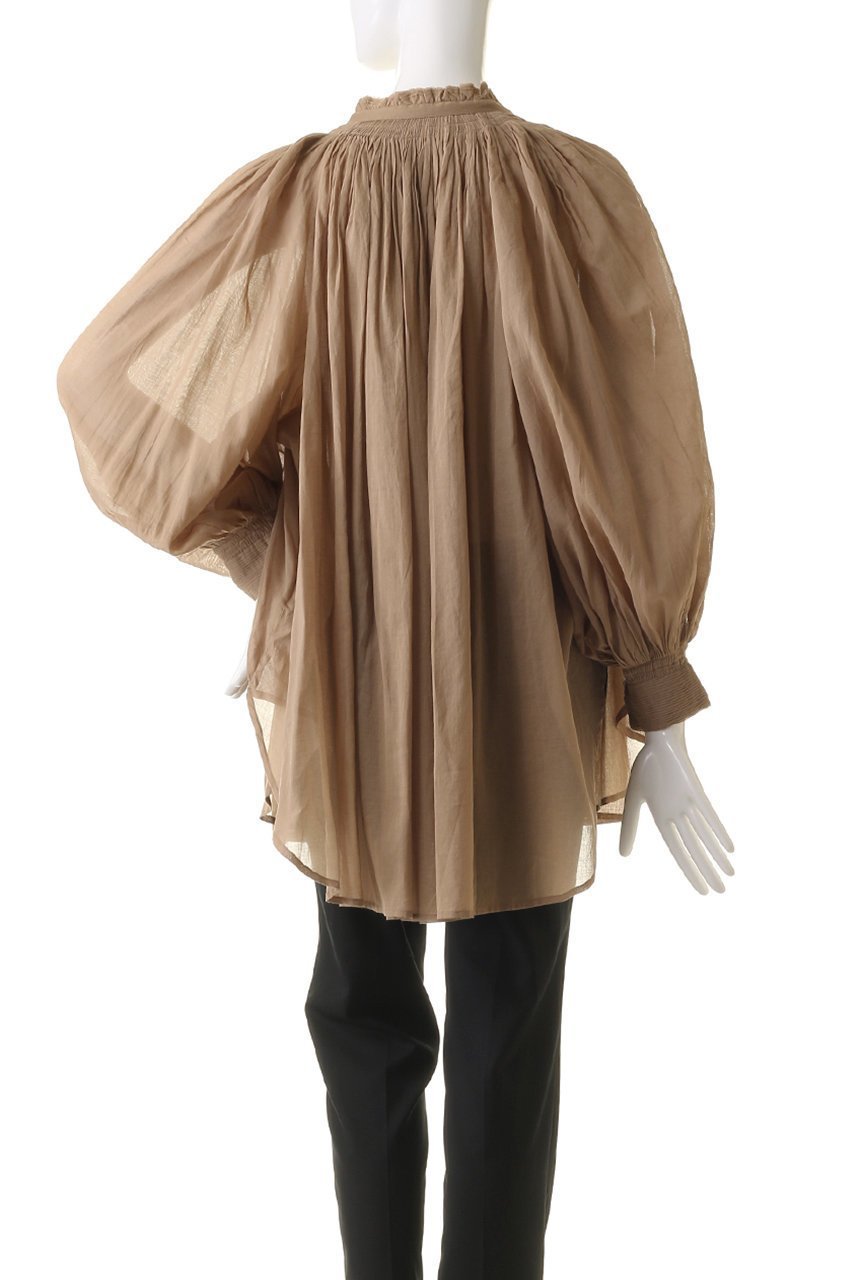 【プレインピープル/PLAIN PEOPLE】の【The fabric of Freedom】コットンボイルブラウス 人気、トレンドファッション・服の通販 founy(ファニー) 　ファッション　Fashion　レディースファッション　Fashion for Women　トップス・カットソー　Cut & Sew Tops　シャツ・ブラウス・オフィスカジュアル　Elegant Blouses & Button-Ups　エアリー　Airy Texture　ギャザー　Gathered, Ruffled　スリーブ　Sleeve, Long Sleeve / Short Sleeve　デニム　Denim, Jeans Material　ロング　Long, Long-Length　other-4|ID: prp329100004126627 ipo3291000000032901633