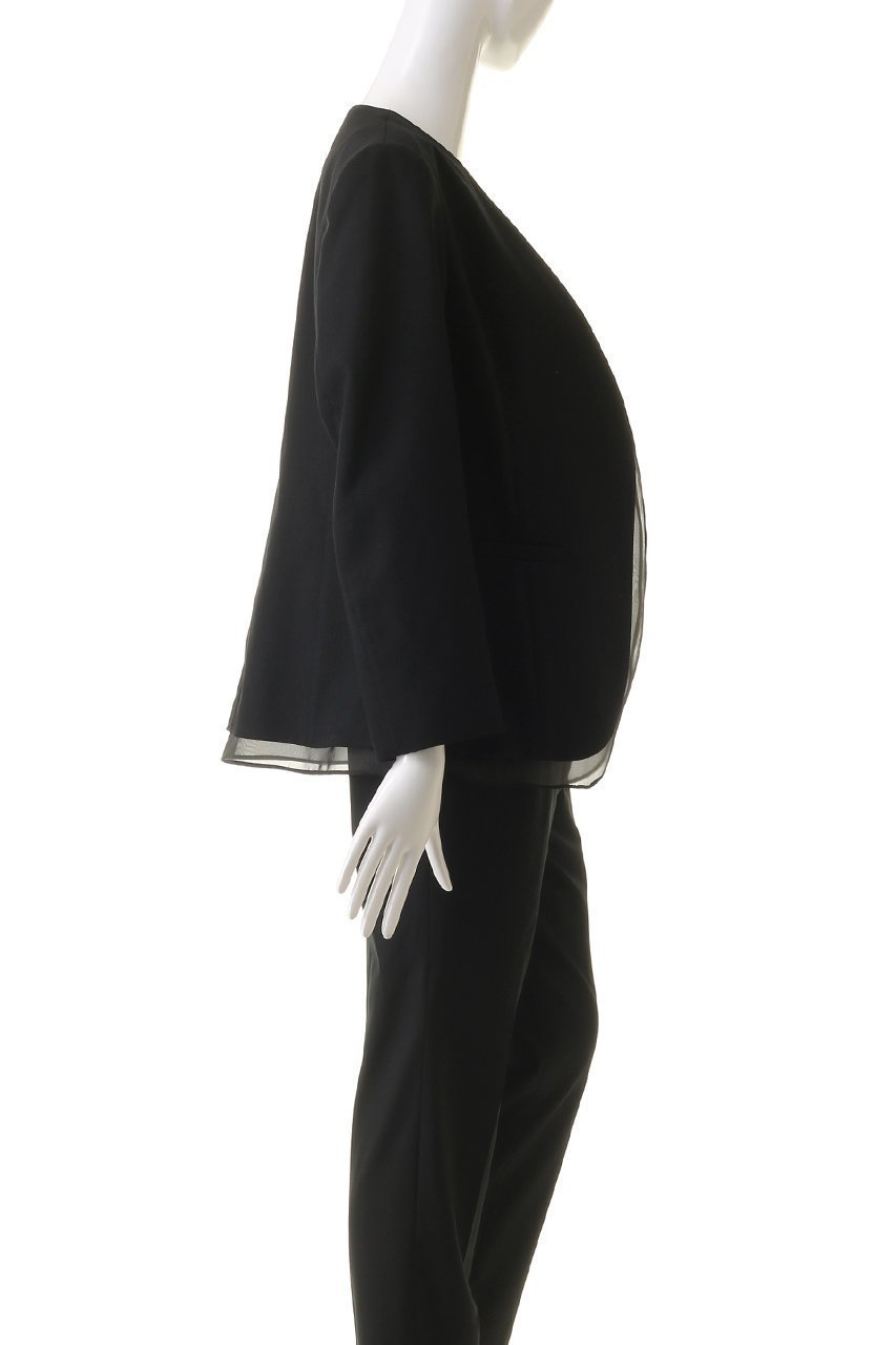 【エステータ/esteta】のウールダブルクロスオーガンジーレイヤードジャケット 人気、トレンドファッション・服の通販 founy(ファニー) 　ファッション　Fashion　レディースファッション　Fashion for Women　アウター　Coat / Outerwear Collection　レディースジャケット・軽アウター　Jackets　オケージョン　Occasion Wear　オーガンジー　Organza Fabric　ジャケット　Jacket, Outerwear　エレガント 上品　Elegant　other-3|ID: prp329100004126662 ipo3291000000032942922