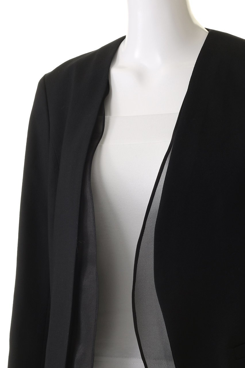 【エステータ/esteta】のウールダブルクロスオーガンジーレイヤードジャケット 人気、トレンドファッション・服の通販 founy(ファニー) 　ファッション　Fashion　レディースファッション　Fashion for Women　アウター　Coat / Outerwear Collection　レディースジャケット・軽アウター　Jackets　オケージョン　Occasion Wear　オーガンジー　Organza Fabric　ジャケット　Jacket, Outerwear　エレガント 上品　Elegant　other-5|ID: prp329100004126662 ipo3291000000032942935