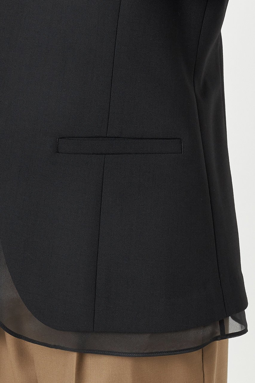 【エステータ/esteta】のウールダブルクロスオーガンジーレイヤードジャケット 人気、トレンドファッション・服の通販 founy(ファニー) 　ファッション　Fashion　レディースファッション　Fashion for Women　アウター　Coat / Outerwear Collection　レディースジャケット・軽アウター　Jackets　オケージョン　Occasion Wear　オーガンジー　Organza Fabric　ジャケット　Jacket, Outerwear　エレガント 上品　Elegant　other-8|ID: prp329100004126662 ipo3291000000032942953