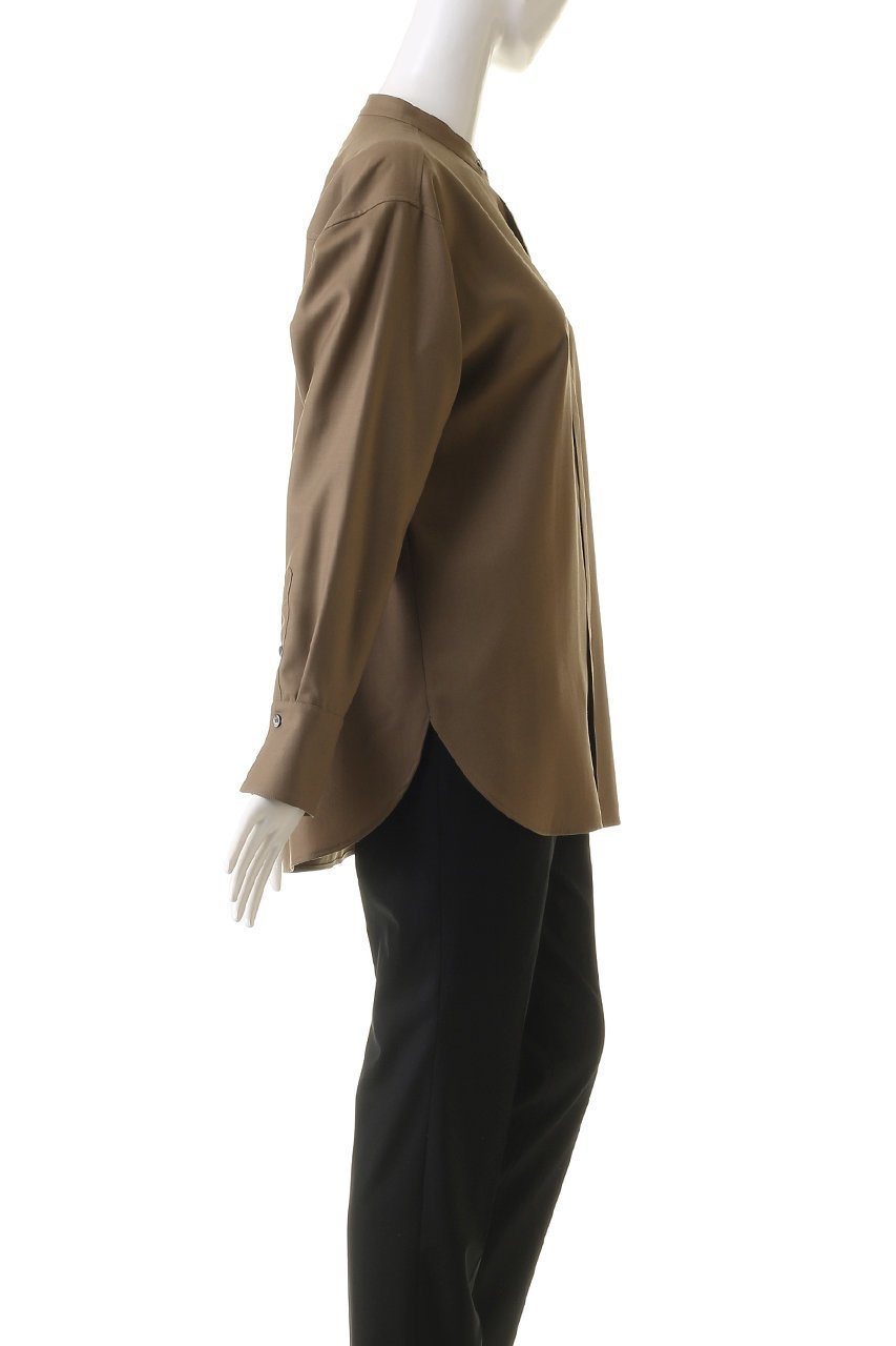 【エステータ/esteta】のウールツイルバンドカラーシャツ 人気、トレンドファッション・服の通販 founy(ファニー) 　ファッション　Fashion　レディースファッション　WOMEN　トップス・カットソー　Tops/Tshirt　シャツ/ブラウス　Shirts/Blouses　スリーブ　Sleeve　ベーシック　Basic　ロング　Long　エレガント 上品　Elegant　other-3|ID: prp329100004126663 ipo3291000000031407241
