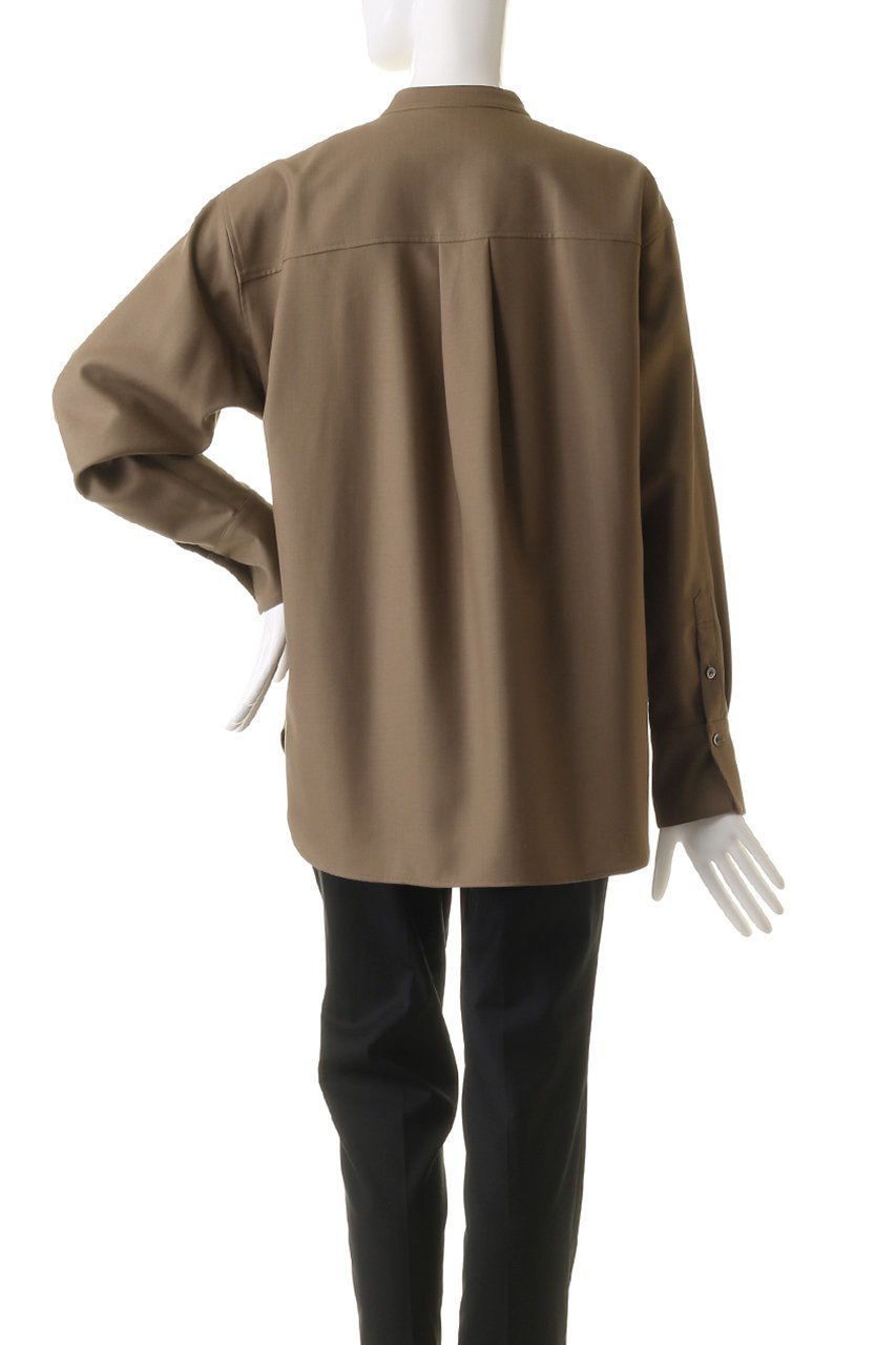 【エステータ/esteta】のウールツイルバンドカラーシャツ 人気、トレンドファッション・服の通販 founy(ファニー) 　ファッション　Fashion　レディースファッション　WOMEN　トップス・カットソー　Tops/Tshirt　シャツ/ブラウス　Shirts/Blouses　スリーブ　Sleeve　ベーシック　Basic　ロング　Long　エレガント 上品　Elegant　other-4|ID: prp329100004126663 ipo3291000000031407243