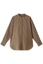 【エステータ/esteta】のウールツイルバンドカラーシャツ トップベージュ|ID: prp329100004126663 ipo3291000000032901551