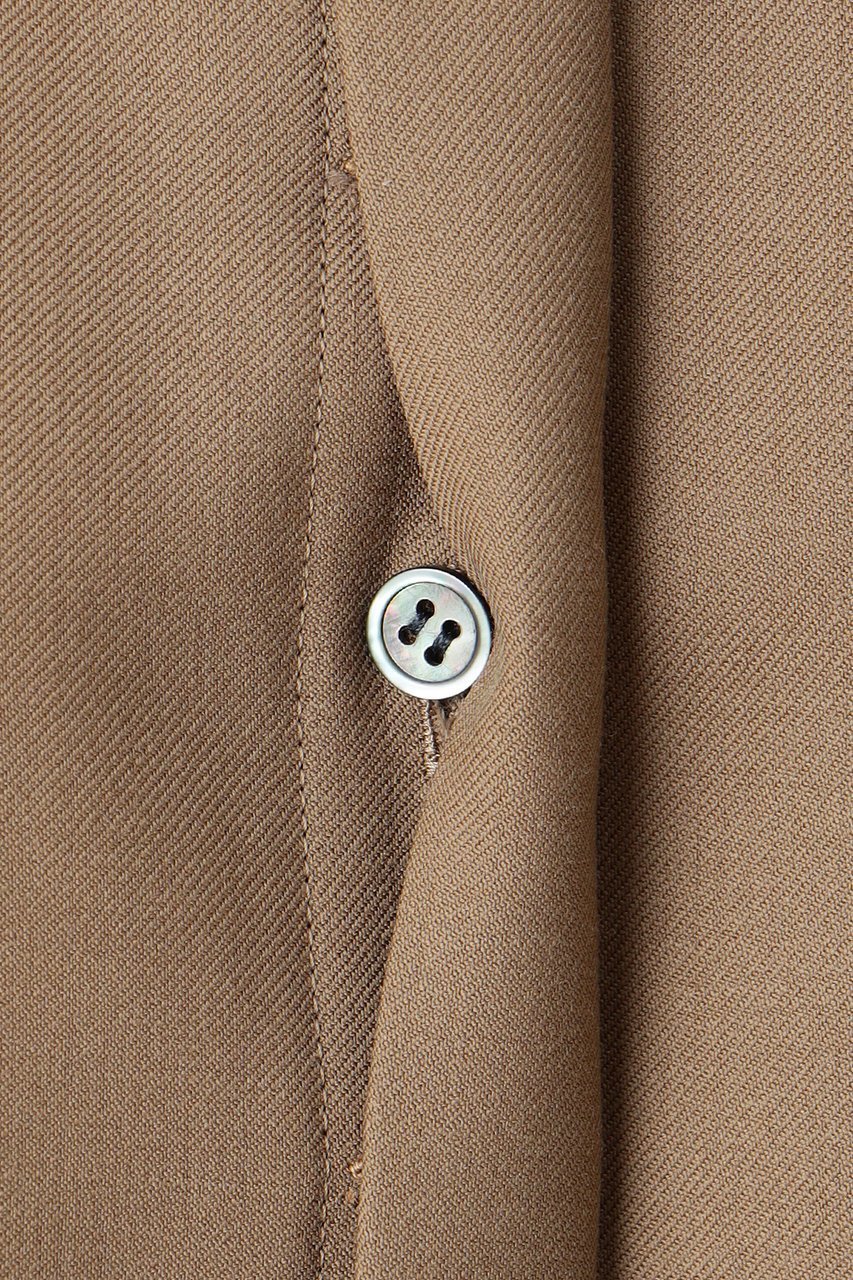 【エステータ/esteta】のウールツイルバンドカラーシャツ 人気、トレンドファッション・服の通販 founy(ファニー) 　ファッション　Fashion　レディースファッション　Fashion for Women　トップス・カットソー　Cut & Sew Tops　シャツ・ブラウス・オフィスカジュアル　Elegant Blouses & Button-Ups　スリーブ　Sleeve, Long Sleeve / Short Sleeve　ベーシック　Basic, Essential　ロング　Long, Long-Length　エレガント 上品　Elegant　other-6|ID: prp329100004126663 ipo3291000000032901564