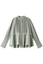 【マリリンムーン/MARILYN MOON】のタックフリルフレアワッシャーシャツ 人気、トレンドファッション・服の通販 founy(ファニー) ファッション Fashion レディースファッション Fashion for Women トップス・カットソー Cut & Sew Tops シャツ・ブラウス・オフィスカジュアル Elegant Blouses & Button-Ups スリーブ Sleeve, Long Sleeve / Short Sleeve バランス Balance, Style Balance フレア Flare, Flared ロング Long, Long-Length ワッシャー Washer, Crinkled Finish 人気 Popular, Best Seller thumbnail セージグリーン|ID: prp329100004131635 ipo3291000000032885297