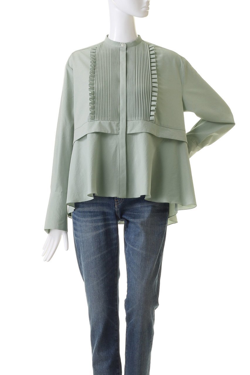 【マリリンムーン/MARILYN MOON】のタックフリルフレアワッシャーシャツ 人気、トレンドファッション・服の通販 founy(ファニー) ファッション Fashion レディースファッション Fashion for Women トップス・カットソー Cut & Sew Tops シャツ・ブラウス・オフィスカジュアル Elegant Blouses & Button-Ups スリーブ Sleeve, Long Sleeve / Short Sleeve バランス Balance, Style Balance フレア Flare, Flared ロング Long, Long-Length ワッシャー Washer, Crinkled Finish 人気 Popular, Best Seller other-2|ID: prp329100004131635 ipo3291000000032885302