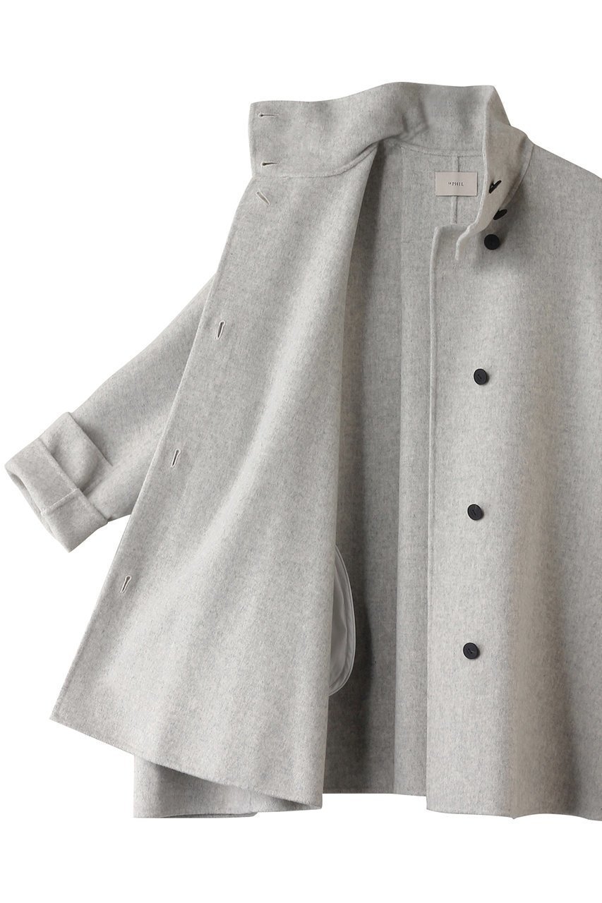 【ル フィル/LE PHIL】のソフトウールリバーAラインコート 人気、トレンドファッション・服の通販 founy(ファニー) 　ファッション　Fashion　レディースファッション　Fashion for Women　アウター　Coat / Outerwear Collection　コート・ロングコート・ピーコート　Long Coats, Peacoats & More　Aラインコート　A-Line Coats　インナー　Innerwear　ショート　Short, Short Length　スタンド　Stand Collar, Upright Stand　ストール　Stole, Wrap　ダウン　Down, Puffer　フォルム　Silhouette, Form　フレア　Flare, Flared　ブランケット　Blanket, Throw Blanket　リバーシブル　Reversible, Two-Sided　エレガント 上品　Elegant　other-6|ID: prp329100004131667 ipo3291000000035825205