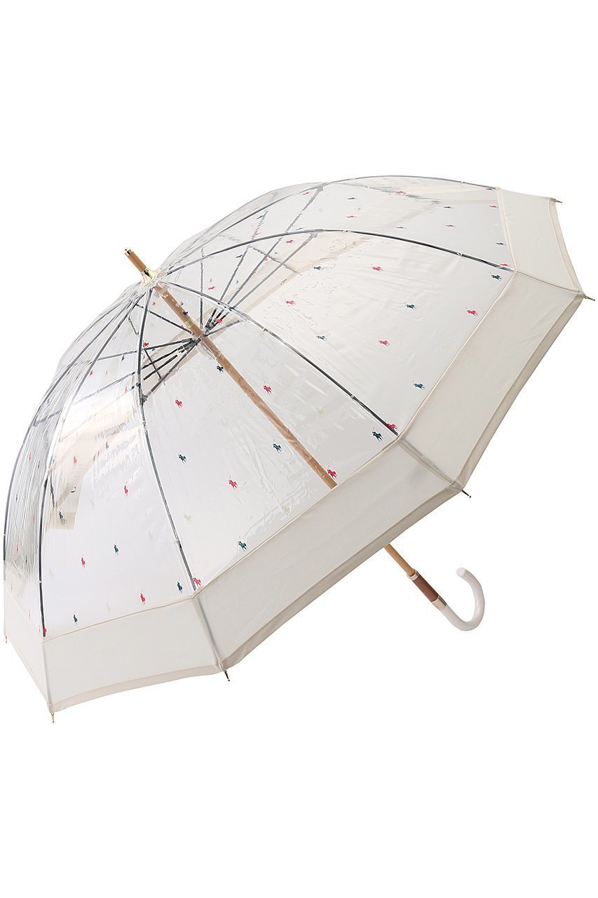 【ポロラルフローレン/POLO RALPH LAUREN】のポロポニー柄 ビニールプリント傘 インテリア・キッズ・メンズ・レディースファッション・服の通販 founy(ファニー) 　ファッション　Fashion　レディースファッション　Fashion for Women　レイングッズ・傘・晴雨兼用傘　Umbrellas & Rain Gear　クラシカル　Classical, Vintage-Inspired　ハンカチ　Handkerchief, Hanky　プリント　Print, Printed Pattern　エレガント 上品　Elegant　傘　Umbrella, Parasol　時計　Watch, Wristwatch　ホワイト|ID: prp329100004131694 ipo3291000000035558054