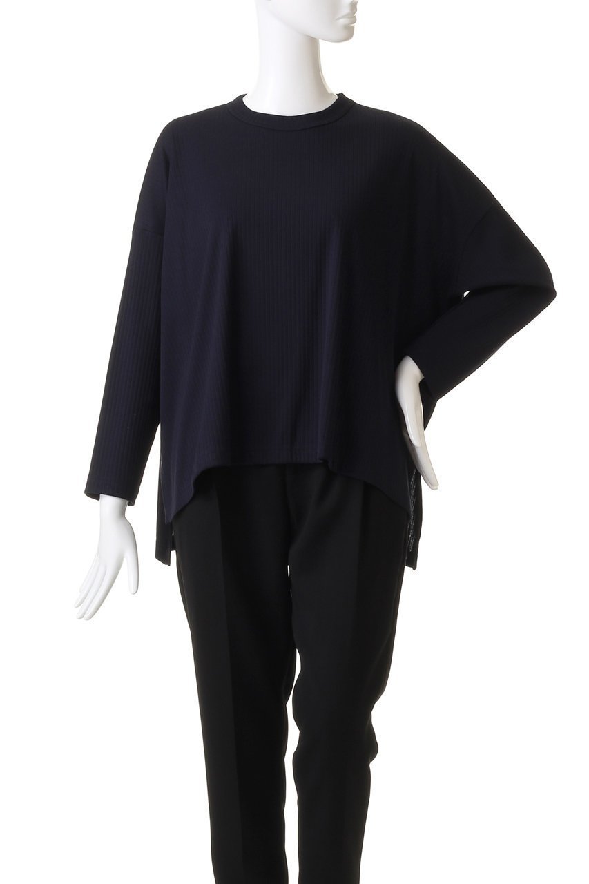 【ミズイロ インド/mizuiro ind】のcrew neck wide T Tシャツ 人気、トレンドファッション・服の通販 founy(ファニー) 　ファッション　Fashion　レディースファッション　Fashion for Women　トップス・カットソー　Cut & Sew Tops　シャツ・ブラウス・オフィスカジュアル　Elegant Blouses & Button-Ups　ロングTシャツ・Tシャツ　Longline T-Shirts & Tees　カットソー・ベーシックTシャツ　Cut-and-Sewn Tops / Stretch Tees & Basics　シンプル　Simple, Minimal　ストライプ　Stripe, Striped Pattern　スリット　Slit, Slit Detail　スリーブ　Sleeve, Long Sleeve / Short Sleeve　ロング　Long, Long-Length　長袖　Long Sleeve, Full Sleeve　other-2|ID: prp329100004131704 ipo3291000000032847476