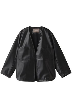 【エリオポール/heliopole】のSYNTHETIC MATERIAL ノーカラージャケット 人気、トレンドファッション・服の通販 founy(ファニー) ファッション Fashion レディースファッション WOMEN アウター Coat Outerwear ジャケット Jackets ノーカラージャケット No Collar Leather Jackets ジャケット Jacket リアル Real NEW・新作・新着・新入荷 New Arrivals 秋 Autumn/Fall |ID:prp329100004131706