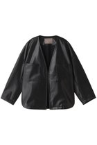 【エリオポール/heliopole】のSYNTHETIC MATERIAL ノーカラージャケット 人気、トレンドファッション・服の通販 founy(ファニー) ファッション Fashion レディースファッション WOMEN アウター Coat Outerwear ジャケット Jackets ノーカラージャケット No Collar Leather Jackets ジャケット Jacket リアル Real NEW・新作・新着・新入荷 New Arrivals 秋 Autumn/Fall thumbnail ブラック|ID: prp329100004131706 ipo3291000000028259564