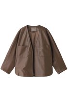 【エリオポール/heliopole】のSYNTHETIC MATERIAL ノーカラージャケット 人気、トレンドファッション・服の通販 founy(ファニー) ファッション Fashion レディースファッション WOMEN アウター Coat Outerwear ジャケット Jackets ノーカラージャケット No Collar Leather Jackets ジャケット Jacket リアル Real NEW・新作・新着・新入荷 New Arrivals 秋 Autumn/Fall thumbnail ダークブラウン|ID: prp329100004131706 ipo3291000000028259565