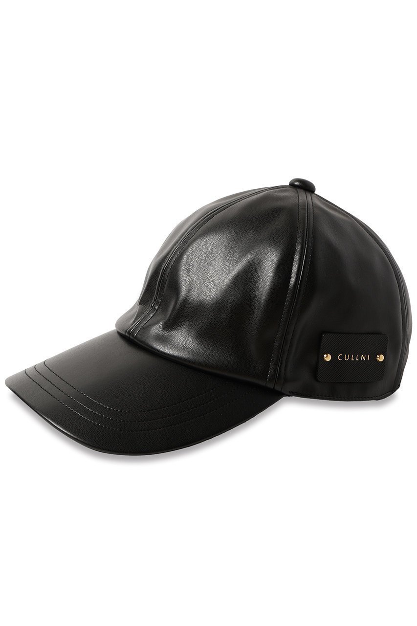 【クルニ/CULLNI】の【UNISEX】Faux レザーエンブレムキャップ インテリア・キッズ・メンズ・レディースファッション・服の通販 founy(ファニー) 　ファッション　Fashion　レディースファッション　Fashion for Women　キャップ&ハット　Hats & Caps　ユニセックス　Unisex, Genderless　キャップ　Cap, Baseball Cap　リアル　Real, Realistic　ワンポイント　One Point, Statement Accent　帽子　Hat, Headwear　ブラック|ID: prp329100004131723 ipo3291000000032800096