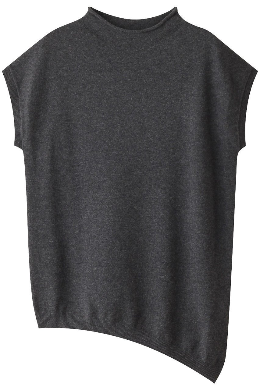 【エステータ/esteta】のアシンメトリーニット インテリア・キッズ・メンズ・レディースファッション・服の通販 founy(ファニー) 　ファッション　Fashion　レディースファッション　Fashion for Women　トップス・カットソー　Cut & Sew Tops　ニット　Knit Tops & Sweaters　カジュアルプルオーバー・ニットトップス　Pullovers & Knit Tops / Casual Pullovers　おすすめ　Recommended / Our Picks　スタイリッシュ　Stylish, Fashionable　モックネック　Mock Neck, Short Turtleneck　エレガント 上品　Elegant　再入荷　Restock / Back in Stock　スレートグレー|ID: prp329100004131731 ipo3291000000035052231