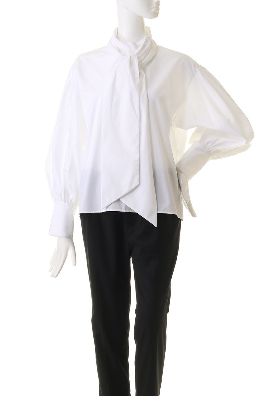 【エステータ/esteta】のTHOMAS MASONボウタイブラウス 人気、トレンドファッション・服の通販 founy(ファニー) 　ファッション　Fashion　レディースファッション　Fashion for Women　トップス・カットソー　Cut & Sew Tops　シャツ・ブラウス・オフィスカジュアル　Elegant Blouses & Button-Ups　なめらか　Smooth, Silky Texture　エレガント 上品　Elegant　カフス　Cuff Design　スリーブ　Sleeve, Long Sleeve / Short Sleeve　マニッシュ　Mannish, Boyish　リボン　Ribbon, Bow　ロング　Long, Long-Length　other-6|ID: prp329100004131734 ipo3291000000032901853
