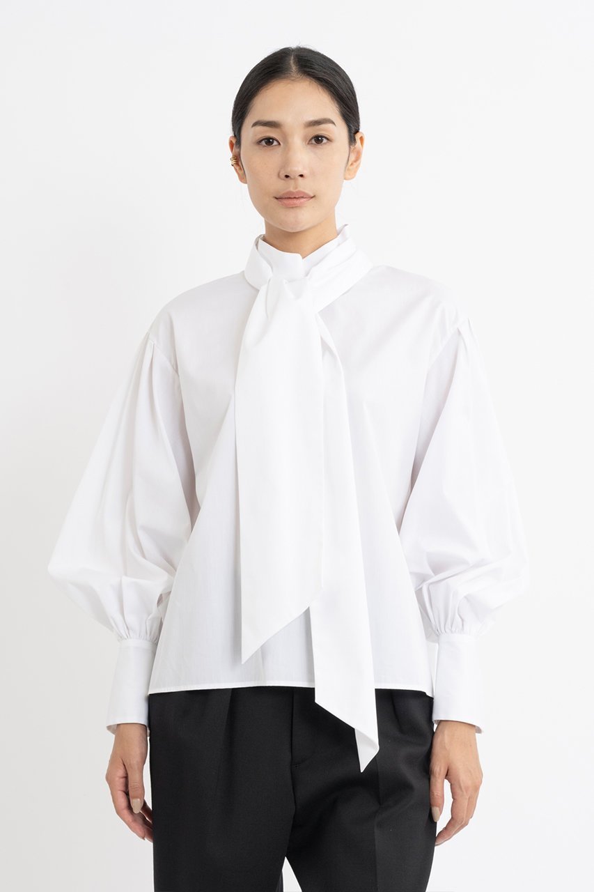 【エステータ/esteta】のTHOMAS MASONボウタイブラウス 人気、トレンドファッション・服の通販 founy(ファニー) 　ファッション　Fashion　レディースファッション　Fashion for Women　トップス・カットソー　Cut & Sew Tops　シャツ・ブラウス・オフィスカジュアル　Elegant Blouses & Button-Ups　なめらか　Smooth, Silky Texture　エレガント 上品　Elegant　カフス　Cuff Design　スリーブ　Sleeve, Long Sleeve / Short Sleeve　マニッシュ　Mannish, Boyish　リボン　Ribbon, Bow　ロング　Long, Long-Length　other-8|ID: prp329100004131734 ipo3291000000032901858