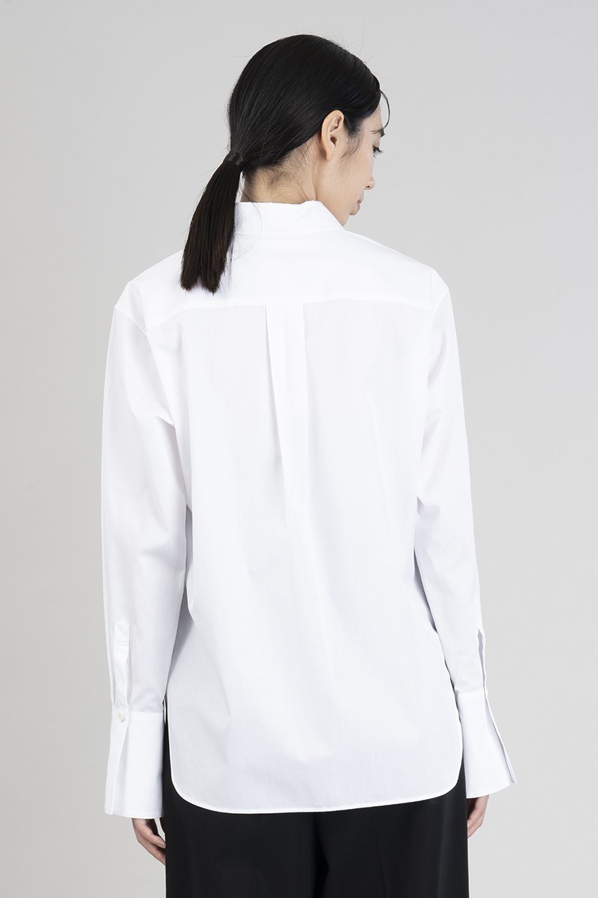 【エステータ/esteta】のTHOMAS MASONシャツ 人気、トレンドファッション・服の通販 founy(ファニー) 　ファッション　Fashion　レディースファッション　Fashion for Women　トップス・カットソー　Cut & Sew Tops　シャツ・ブラウス・オフィスカジュアル　Elegant Blouses & Button-Ups　なめらか　Smooth, Silky Texture　カフス　Cuff Design　スリーブ　Sleeve, Long Sleeve / Short Sleeve　フレア　Flare, Flared　ベーシック　Basic, Essential　ボトム　Bottoms, Lower Wear　ロング　Long, Long-Length　other-6|ID: prp329100004131735 ipo3291000000032901878