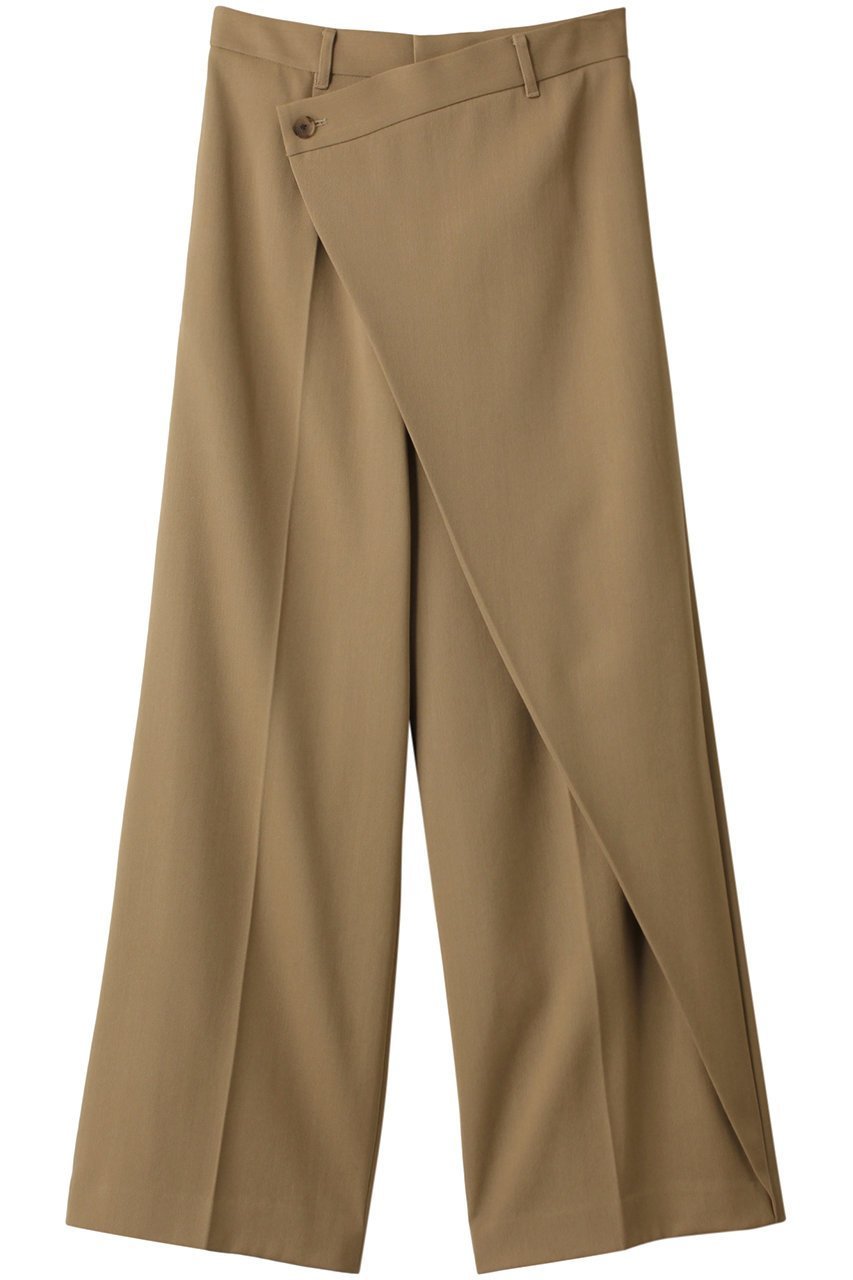 【エステータ/esteta】のウールギャバジンワイドラップパンツ インテリア・キッズ・メンズ・レディースファッション・服の通販 founy(ファニー) 　ファッション　Fashion　レディースファッション　Fashion for Women　パンツ　Pants & Trousers　シンプル　Simple, Minimal　ラップ　Wrap, Wrap Design　ワイド　Wide, Wide Fit　定番　Standard, Basic Item　トップベージュ|ID: prp329100004131737 ipo3291000000032892649