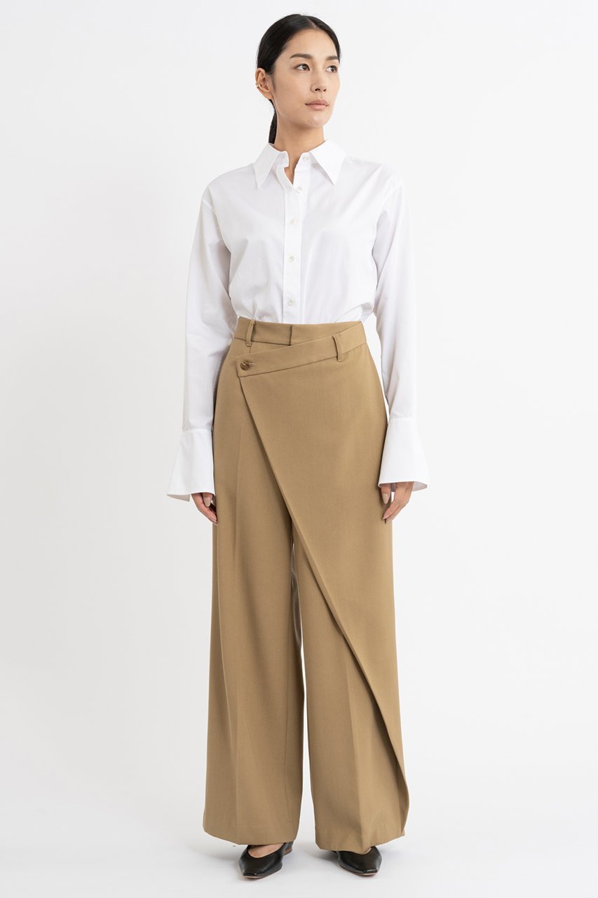 【エステータ/esteta】のウールギャバジンワイドラップパンツ 人気、トレンドファッション・服の通販 founy(ファニー) 　ファッション　Fashion　レディースファッション　Fashion for Women　パンツ　Pants & Trousers　シンプル　Simple, Minimal　ラップ　Wrap, Wrap Design　ワイド　Wide, Wide Fit　定番　Standard, Basic Item　other-8|ID: prp329100004131737 ipo3291000000032892669